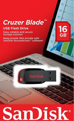 SanDisk Cruzer Blade 8GB 16GB 32GB 64GB 128GB SDCZ50 USB 2.0 Flash Pen Drive LOT