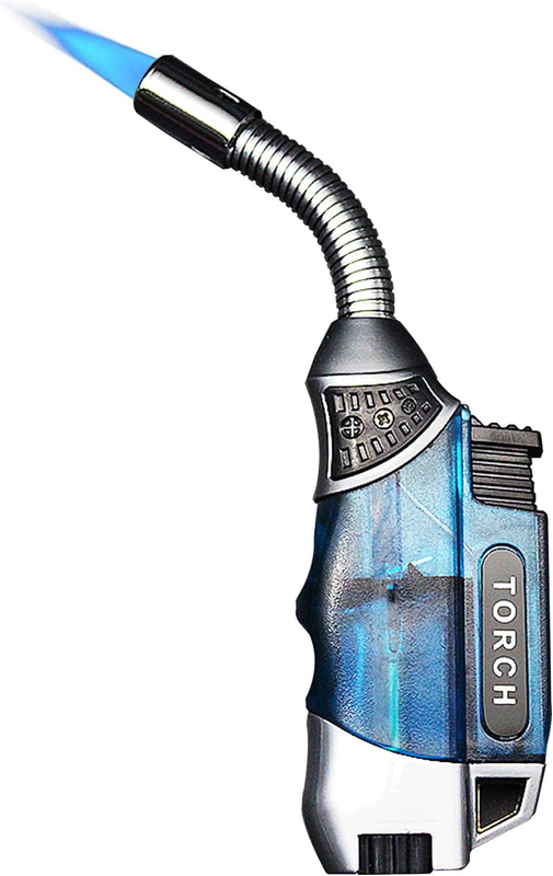 Yeuligo Torch Lighters, Butane Lighter with 360&deg; Flexible Neck and Visible Windo