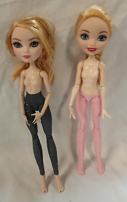 Lot of 2 Mattel Ever After High Dolls Apple White Nude 2015 Epic Winter +Dragon