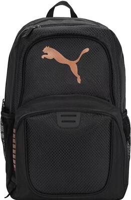 PUMA Evercat Contender 3.0 Backpack  Padded Shoulder Straps Black Gold One Size