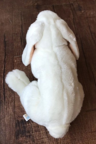 Animal Alley Bunny Rabbit White Life-Like Realistic Soft Beans Plush 14