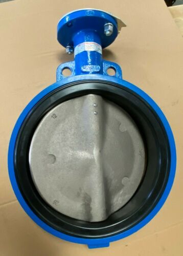 12" Wafer Butterfly Valve, Ductile Iron Disc, Buna Seat 200 PSI W/ Handle (NEW)