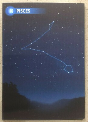 POSTCARD: 3D TYPE  ''PISCES STAR SIGN''   BY AUTHENTIC CARDS 