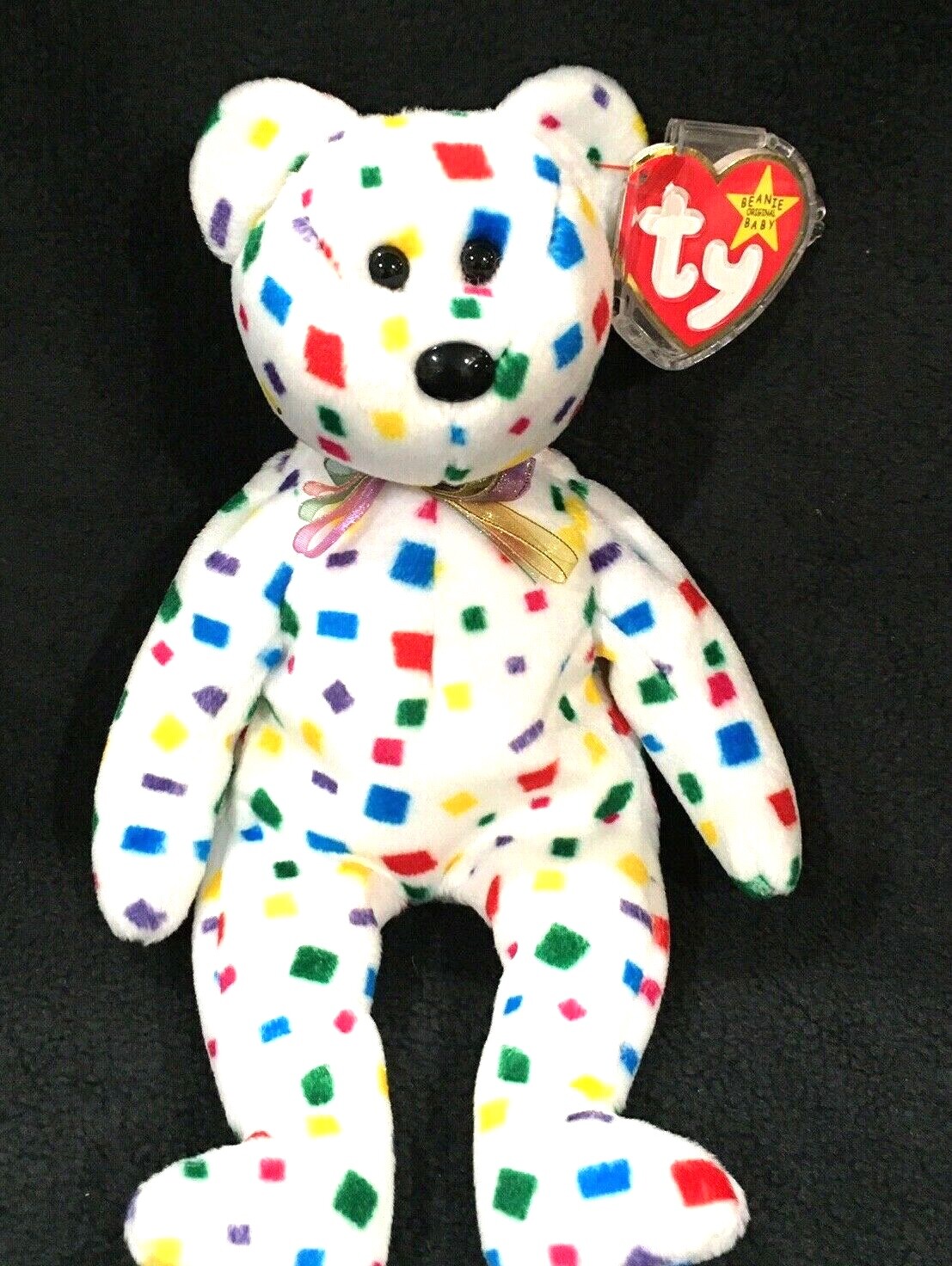 TY BEANIE BABY BEAR TY 2K, NEW, 7TH GEN, CONFETTI PINT TY BEANIE BABY BEAR TY 2K, NEW, 7TH GEN, CONFETTI PINT