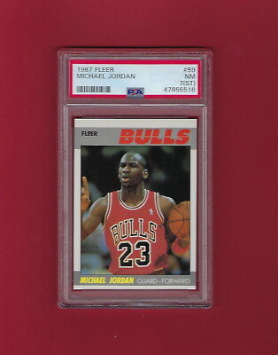 1987 MICHAEL JORDAN FLEER #59 - PSA 7 (ST) | eBay