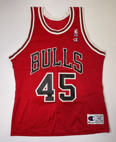 刺繍‼️NBAユニフォームChicago Bulls Michael Jordan Vintage Michael Jordan #45 Chicago Bulls Champion Jersey Sz