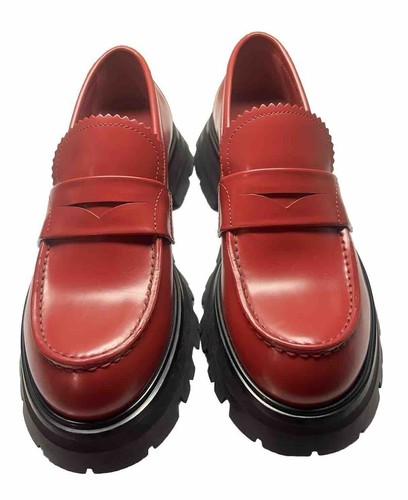 Alexander McQueen WANDER Loafers Mocassins Welsh Red Women