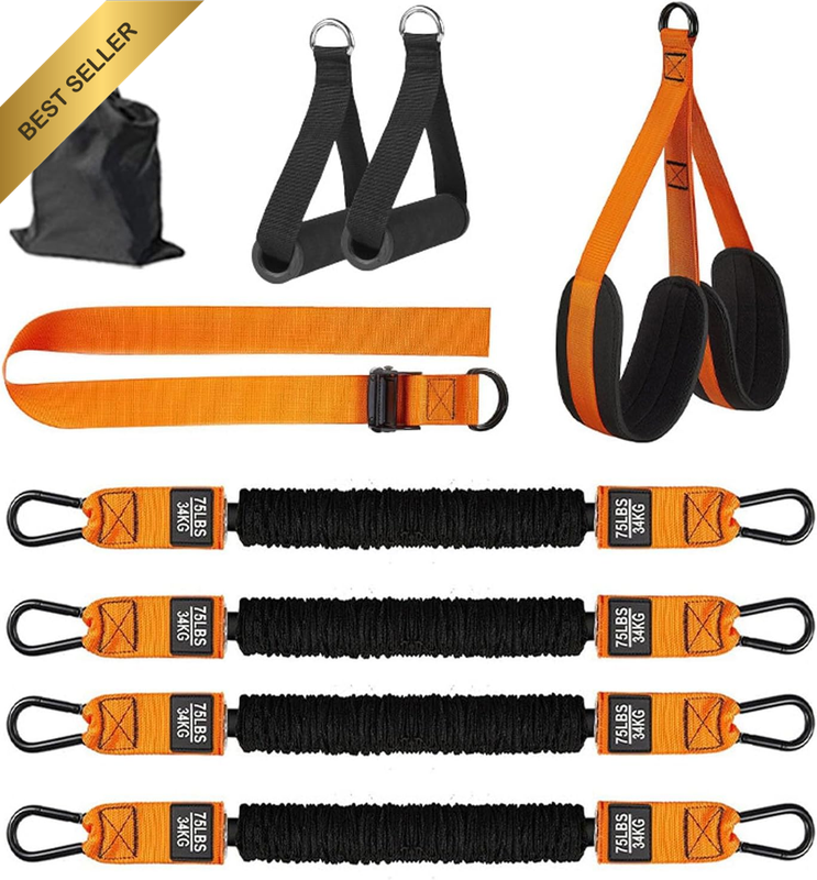 Heavy-Duty Adjustable Pull-Up Assistance Bands with Knee Foot Supports for Home