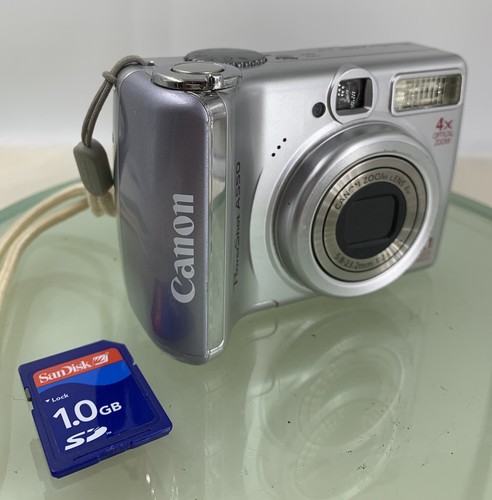 CANON POWERSHOT A550 7.1MP CAMERA WITH 1.0GB SD CARD SILVER