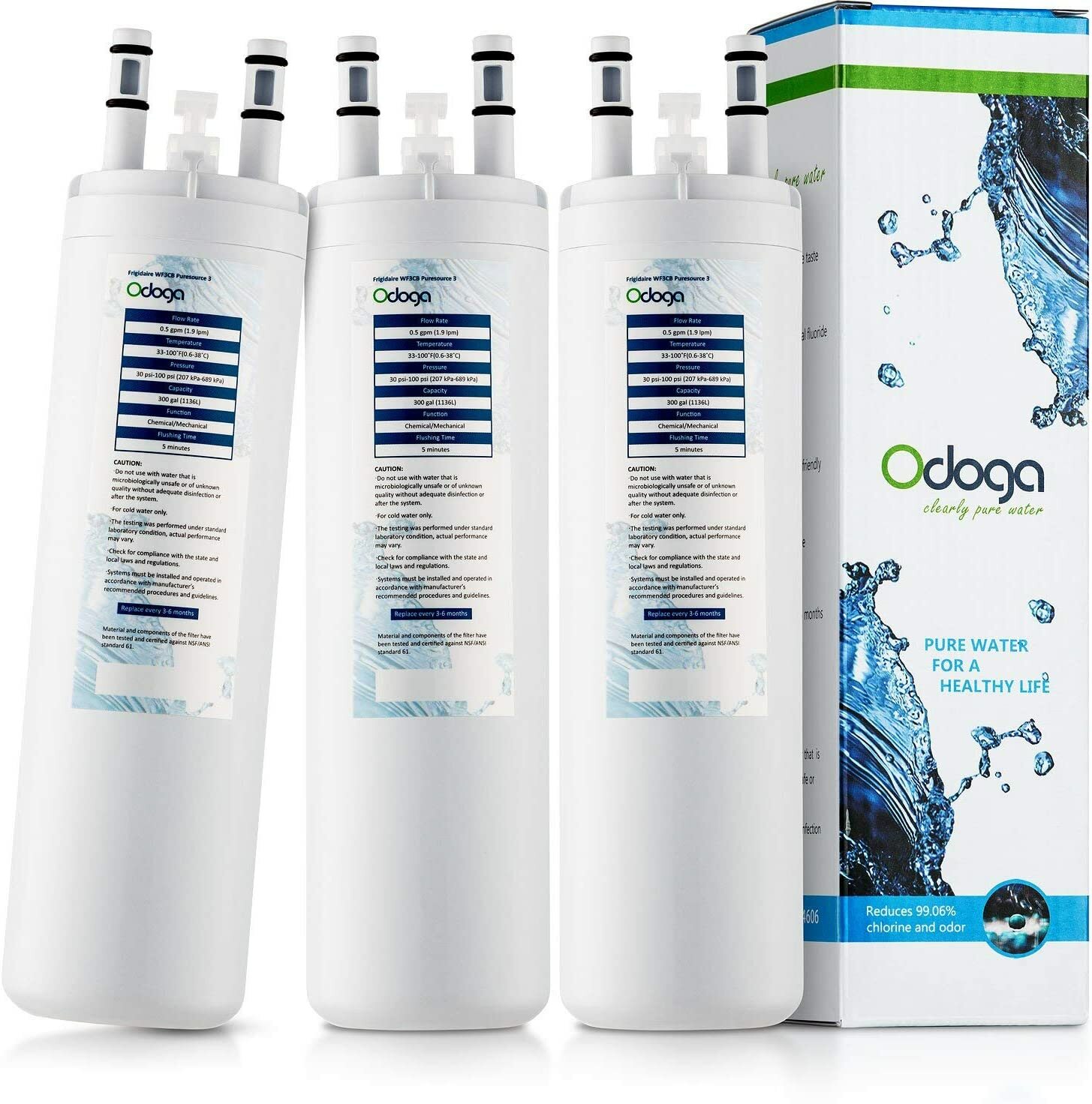 Odoga frigidaire Wf3cb Puresource3 242069601 242086201 Compatible filtre à eau