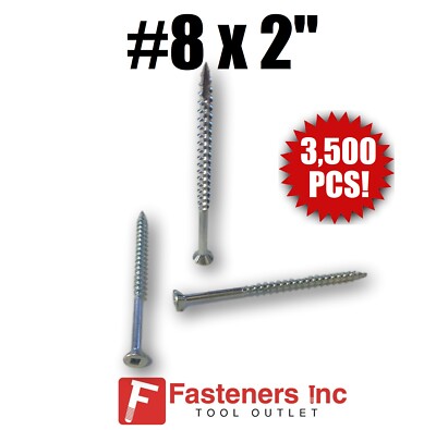 INTERCORP XQ832NZ #8 X 2'' Particle Board Cabinet Screws (Sqaure) 3,500/BOX