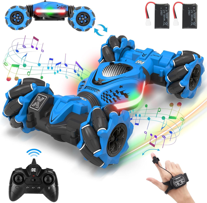 RC Car Gesture Sensing RC Stunt Car for Boys Girls 6-12, Best Gifts Lights Music