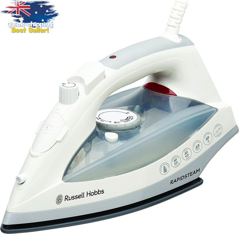 Rapid Steam Iron RHC902, 280ml Tank, Non-Stick Soleplate, Steam Burst, White