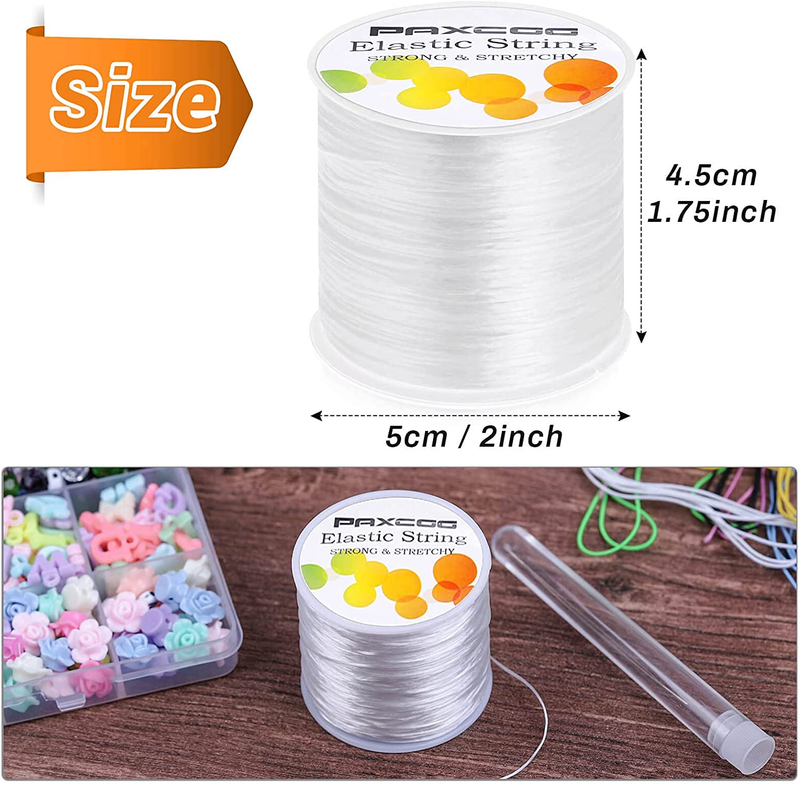 1mm Elastic Bracelet String Cord Clear Stretch Bead Cord for Jewelry Making and