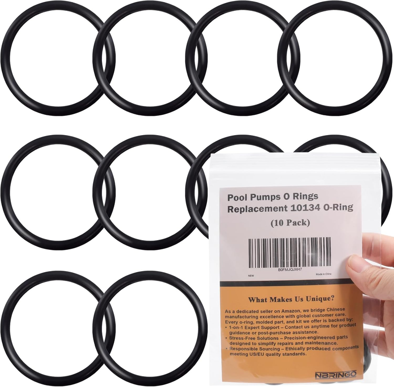 10-Pack O-Ring Kit for Intex 330 530 1000 GPH Filter Pumps 1-1/4 Hose