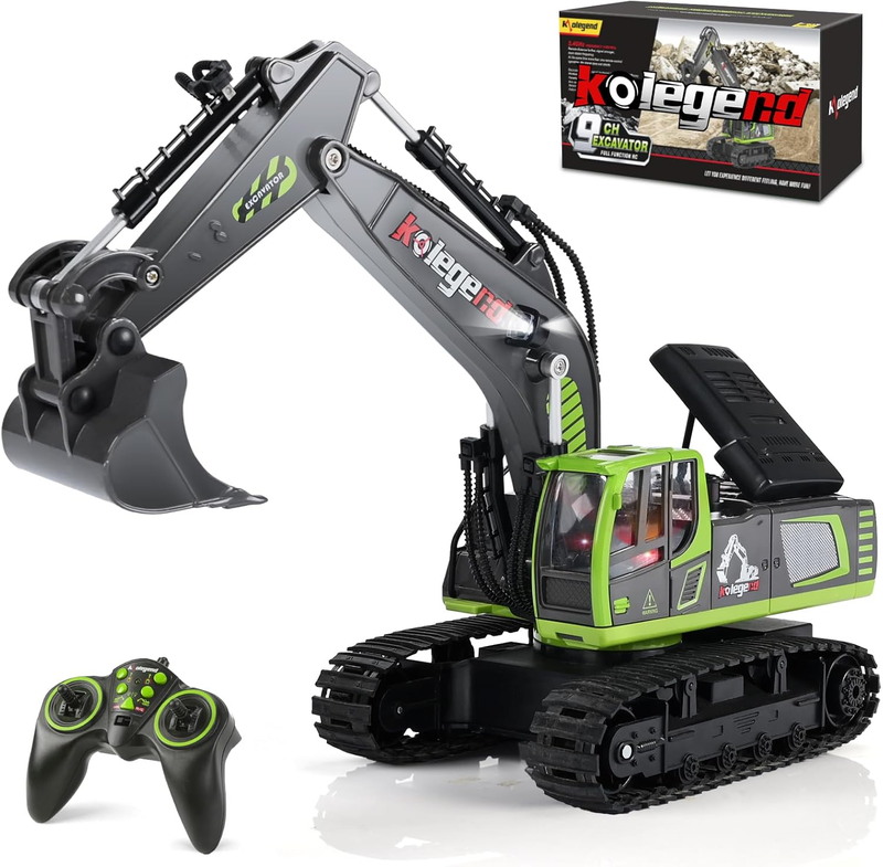 Remote Control Excavator Toy 16 Inch, 11 Channel RC