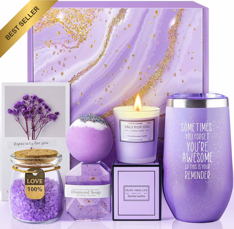 Gifts for Women, Relaxing Spa Gift Basket Set, Unique Birthday Gift Ideas for Wo