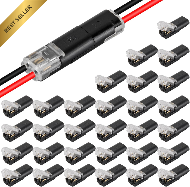 50Pca Low Voltage 2 Pin Quick Splice Wire Connectors Solderless 2 Way Electrical