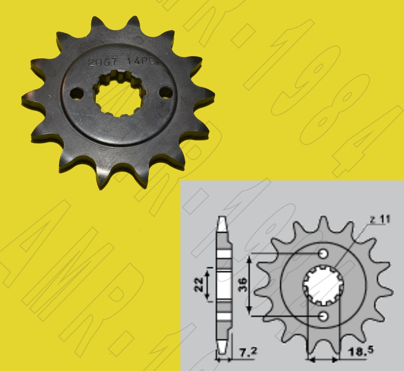 PIGNONE PBR  ACCIAIO Z 13 PER  HONDA CRF 250 - XR 250   2067