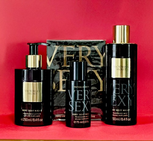Victoria’s Secret Very Sexy Night Set Victorias Secret 3PC Very Sexy Night Perfume EDP Gift Set | eBay