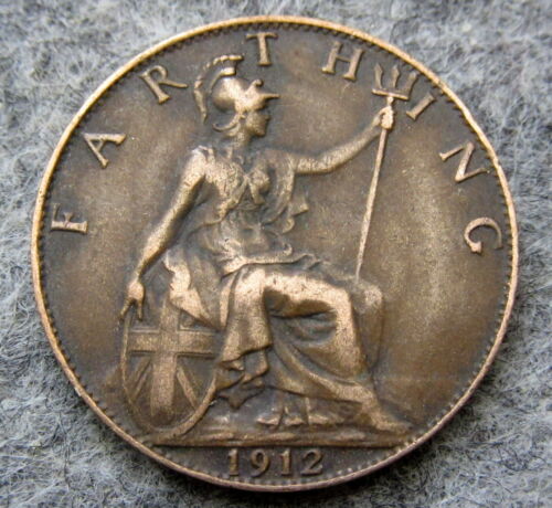 GREAT BRITAIN GEORGE V 1912 FARTHING