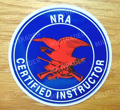 National Rifle Association NRA Certified Instructor Decal (Blue) 4''