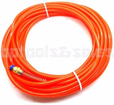 1/4'' NPT Fitting x 50 Feet Air Compressor PU Hose Roofing Framing Carpentry 