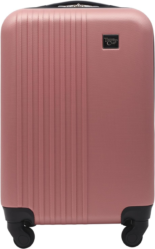 Travelers Club Cosmo Hardside Spinner Luggage, Rose Gold, Carry-On 20-Inch