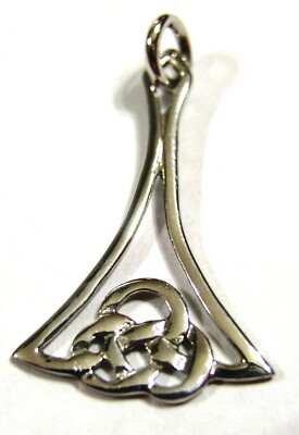 KAEDESIGNS JEWELLERY KAEDESIGNS, GENUINE BRAND 9CT 9K WHITE GOLD CELTIC KNOT PENDANT