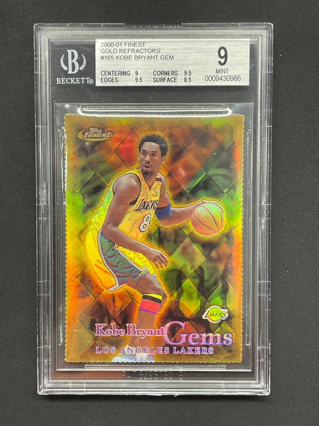 Kobe 1997 Topps Finest Gold - Ref　希少 1996-97 Topps Finest Kobe Bryant Gold Heirs RC Rookie HGA