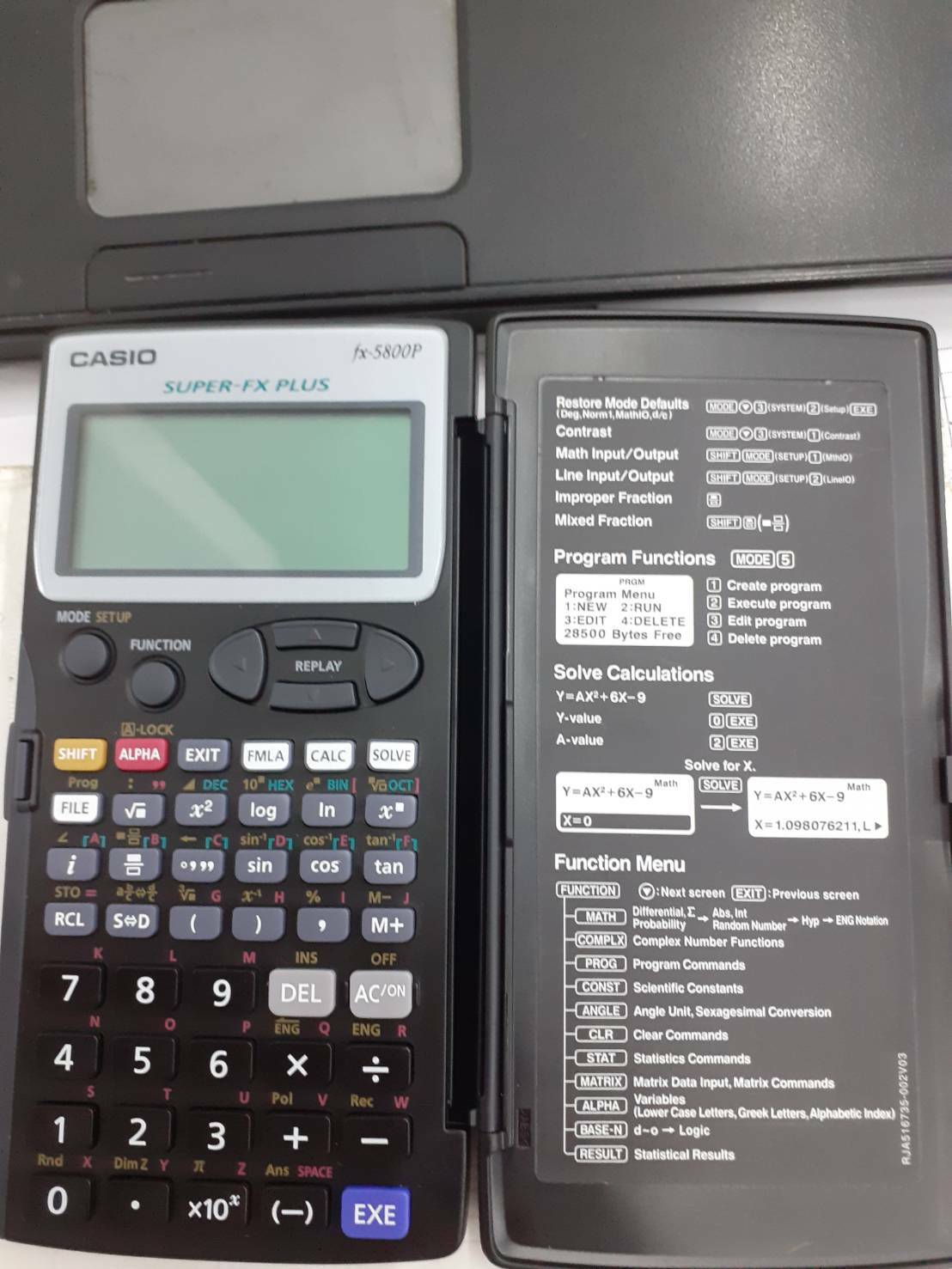 その他 CASIO FX-5800P Genuine CASIO FX-5800P Programmable Scientific Calculator