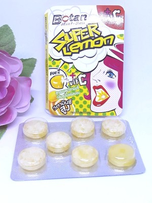 Botan Mint Ball Super Lemon Vitamin C Candy Thai Snack