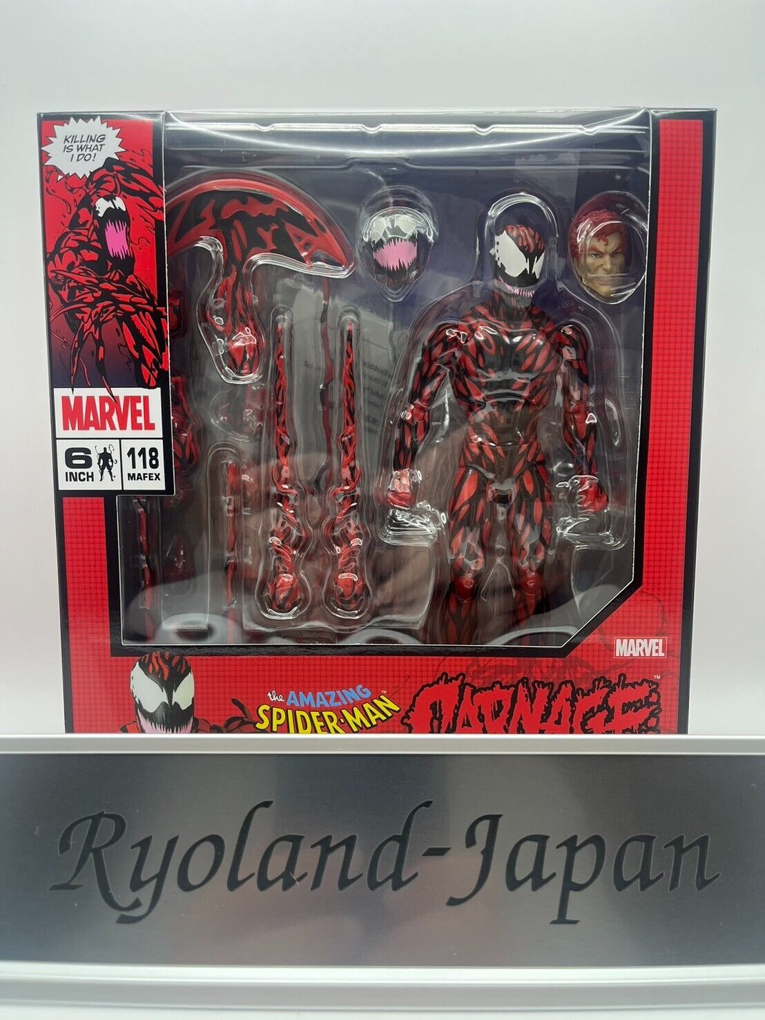 NEW】MEDICOM TOY No.118 MAFEX CARNAGE COMIC Ver. Figure NEW】MEDICOM TOY No.118 MAFEX CARNAGE COMIC Ver. Figure