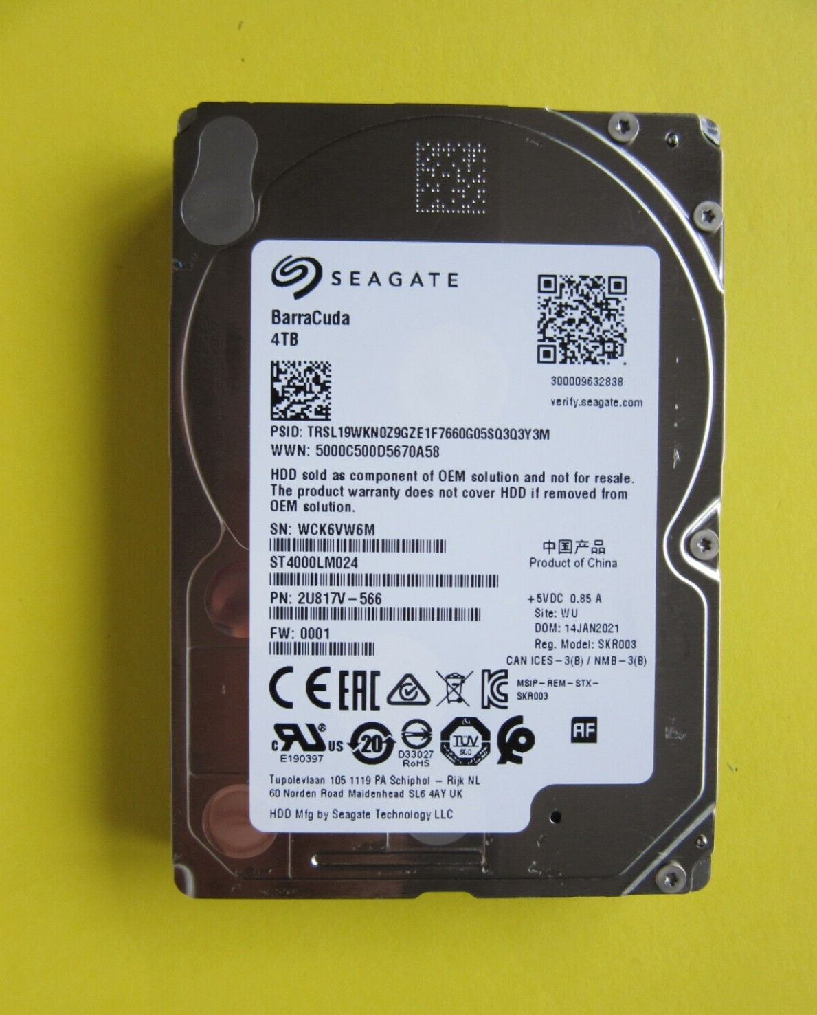 Seagate 4TB ハードディスク（HDD）ST4000VM000 (2) ST4000VM000 | ST4000VM000 | Seagate VIDEO 3.5 HDD SATA3