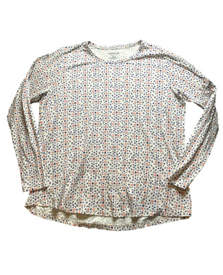Orvis Shirt Womens Extra Large Lavender Pink Pima Cotton Spandex AOP Stretch