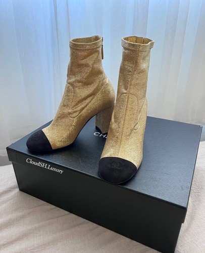 CHANEL ブーティ36 24C》新作【CHANEL】シャネル レースアップシューズ (CHANEL