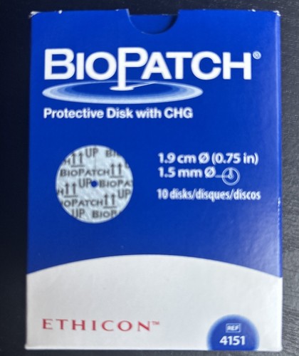 BioPatch Protective Disk With CHG EXP/2025-11-30 Ref/4151 Box Of 10 BioPatches