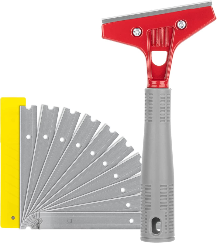 Bates- Razor Blade Scraper, 4" Scraper Tool with 10 Extra Sc
