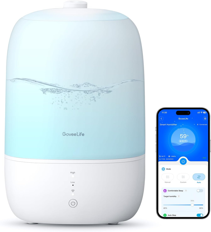 S For Bedroom, 3l Top Fill Cool Mist Humidifiers With Essential