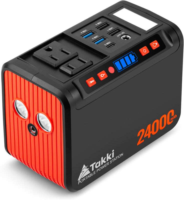 Takki Portable Power Station 88Wh, Camping Solar Generator Power