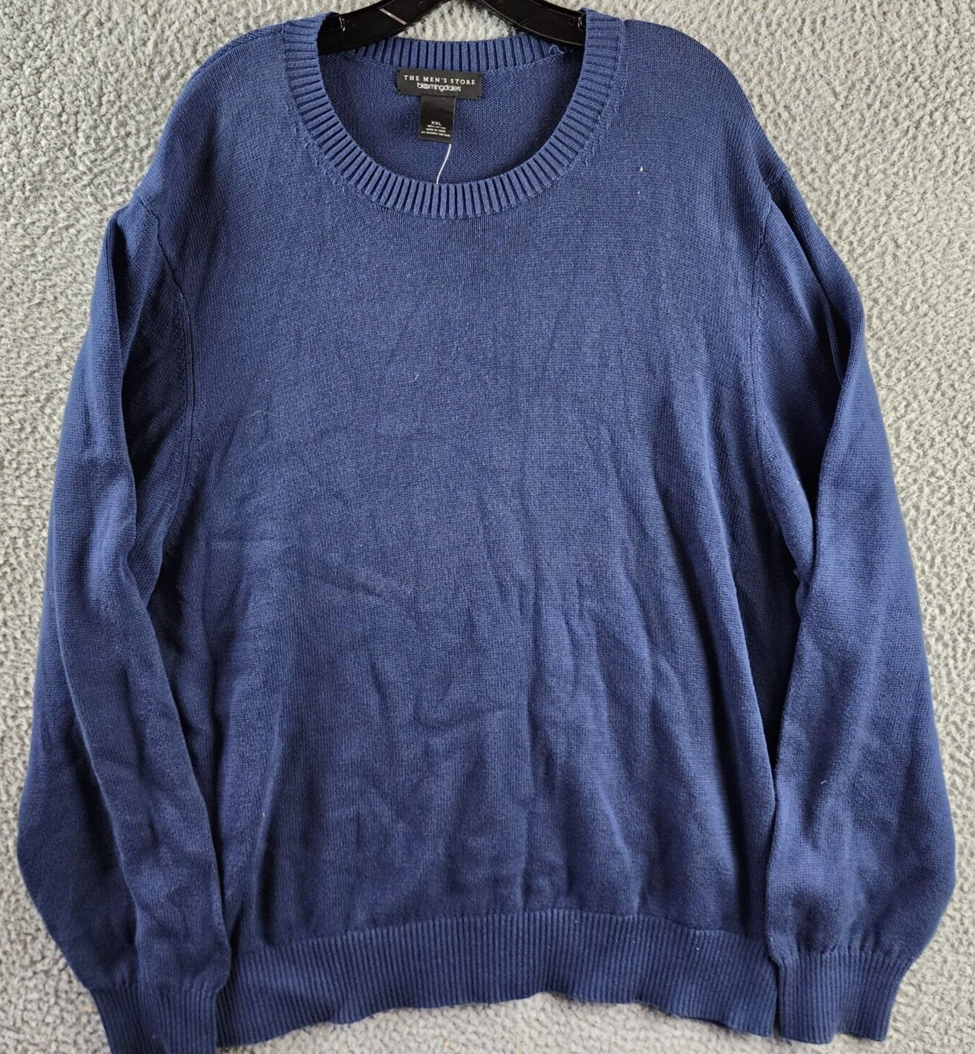 The Men's Store at Bloomingdale's Cotton Crewneck Sweater Men's XXL Dark Coronet - Picture 1 of 12