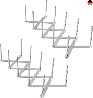 WUGU 2 Stück Deckelhalter Rippchenhalter aus Edelstahl, Verstellbarer 