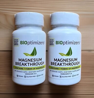 Bioptimizers Magnesium Breakthrough all 7 essential forms,  30 capsules - 2 pack