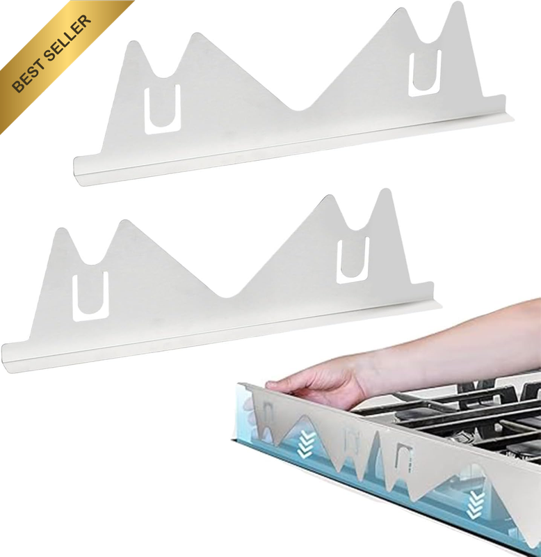 2PCS Stove Gap Filler Heat Resistan Stove Gap Covers 35-69Cm Retractable Stainle