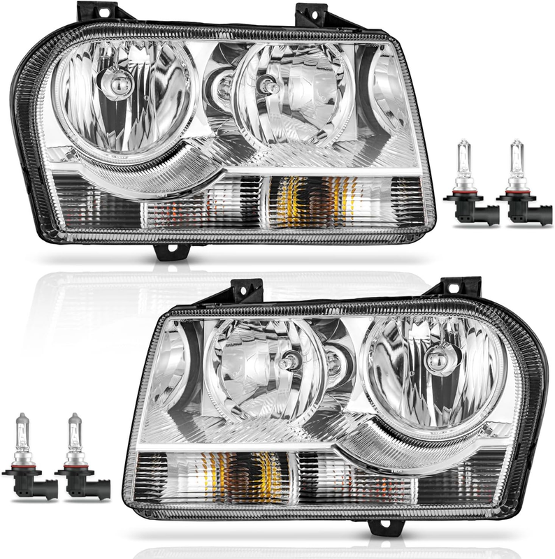 Headlights for 2005-2010 Chrysler 300 𝟒-𝐃𝐨𝐨𝐫 𝐒𝐞𝐝𝐚𝐧 | No 300C Hid Model