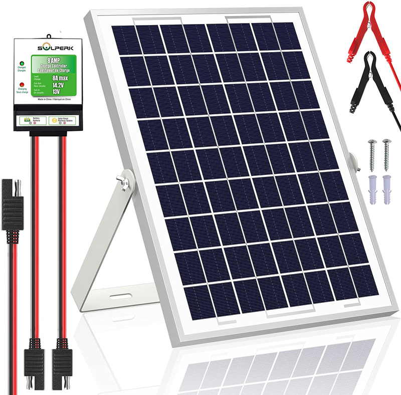 10W Solar Panel，12V Solar Panel Charger Kit+8A Controller，Suitable for A