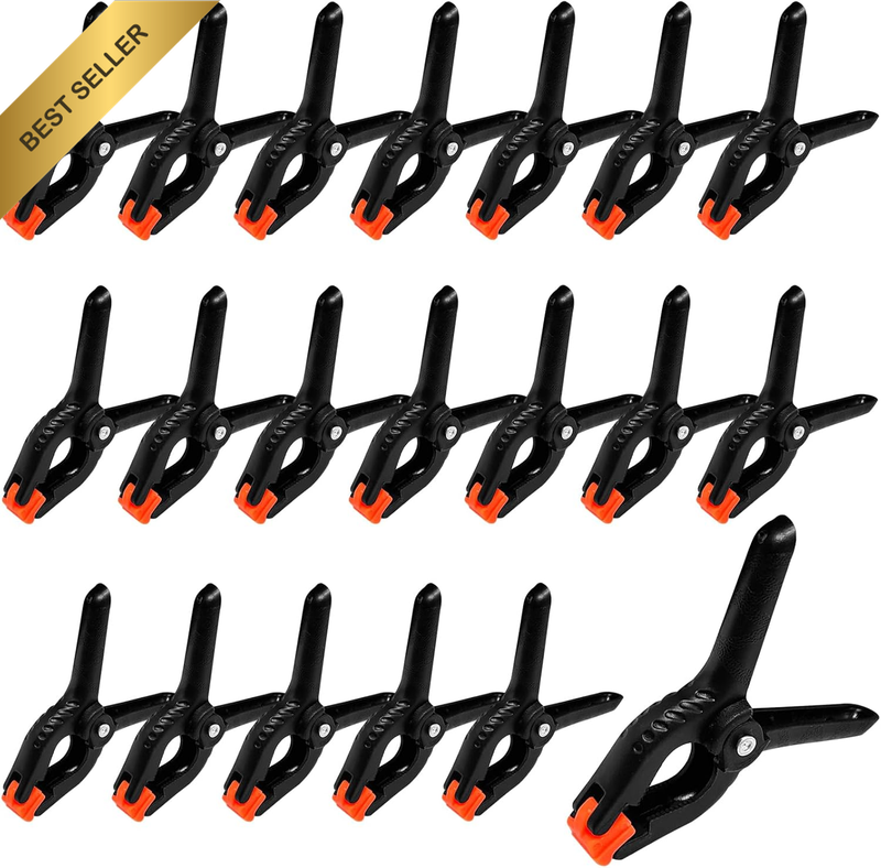 Pack of 20 Spring Clamps, Plastic Clamp Set, 2 Inch 70 Mm Small Tension Clamps,