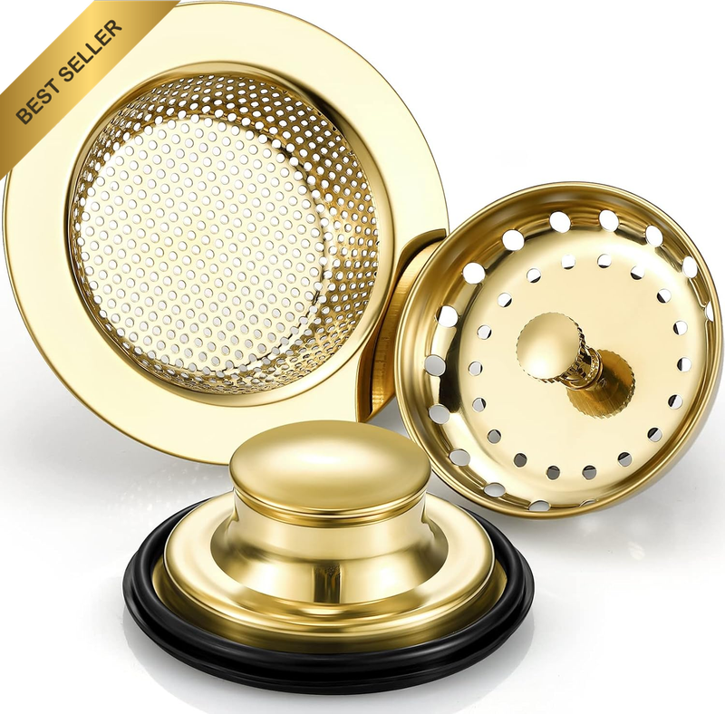 3 Pcs Kitchen Sink Stopper Strainer Garbage Disposal Plug, Stainless Steel Unive