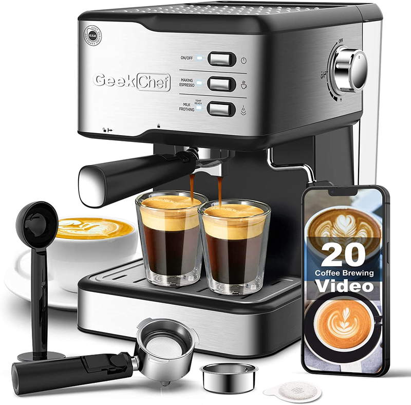 Espresso Machine Coffee Machine 20 Bar Pump Cappuccino latte Maker with ESE POD