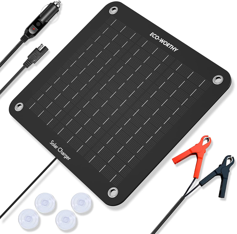 10W Solar Car Battery Charger Maintainer 12V Waterproof Solar Panel Portable Sol